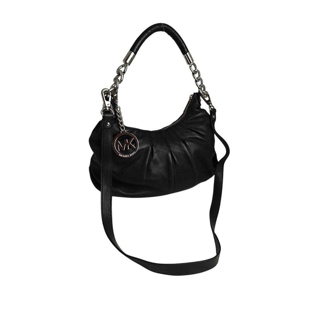 Michael Kors Small BLACK Hobo Bag 2 carry options Handles or Straps soft leather